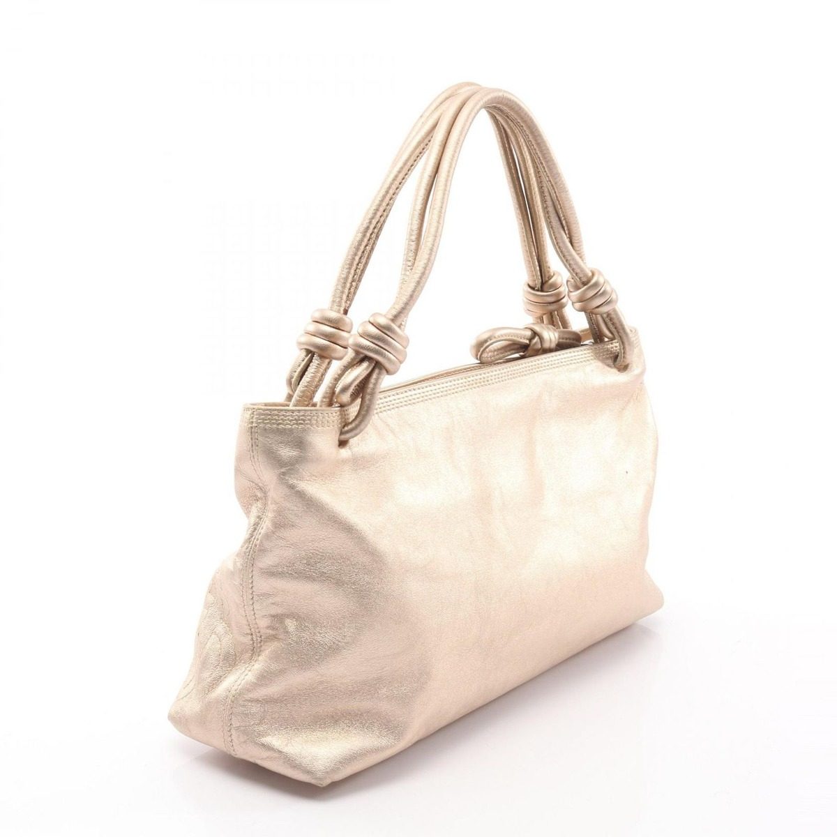 Loewe Handbag Anagram Gold Leather Hand — view 2