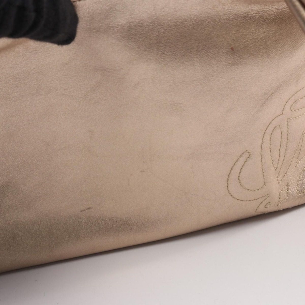 Loewe Handbag Anagram Gold Leather Hand — view 6