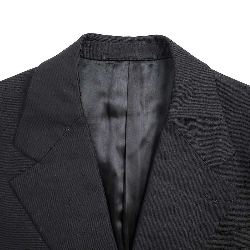 Prada 18ss Denim Chester Coat Uc396i Black 48