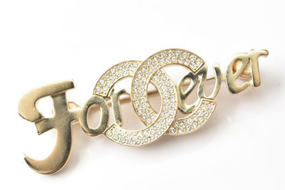 Chanel Brooch Chanel Pin Brooch Forever Rhinestone Coco Mark Gold