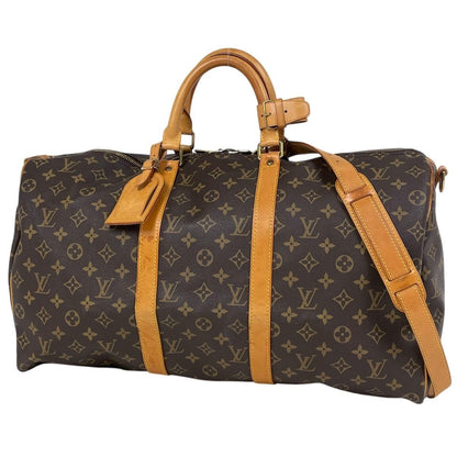 Louis Vuitton Keepall Bandouliere 50 2-Way Shoulder Bag Monogram Brown