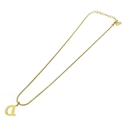 Christian Dior GP D Logo Necklace Women's Gold 408102 Necklace