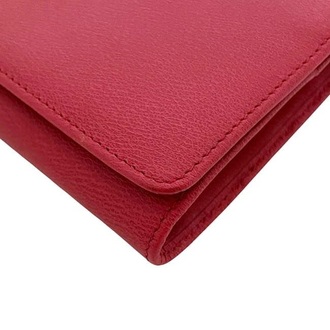 Loewe Foldable Long Wallet Continental Red Anagram — view 7