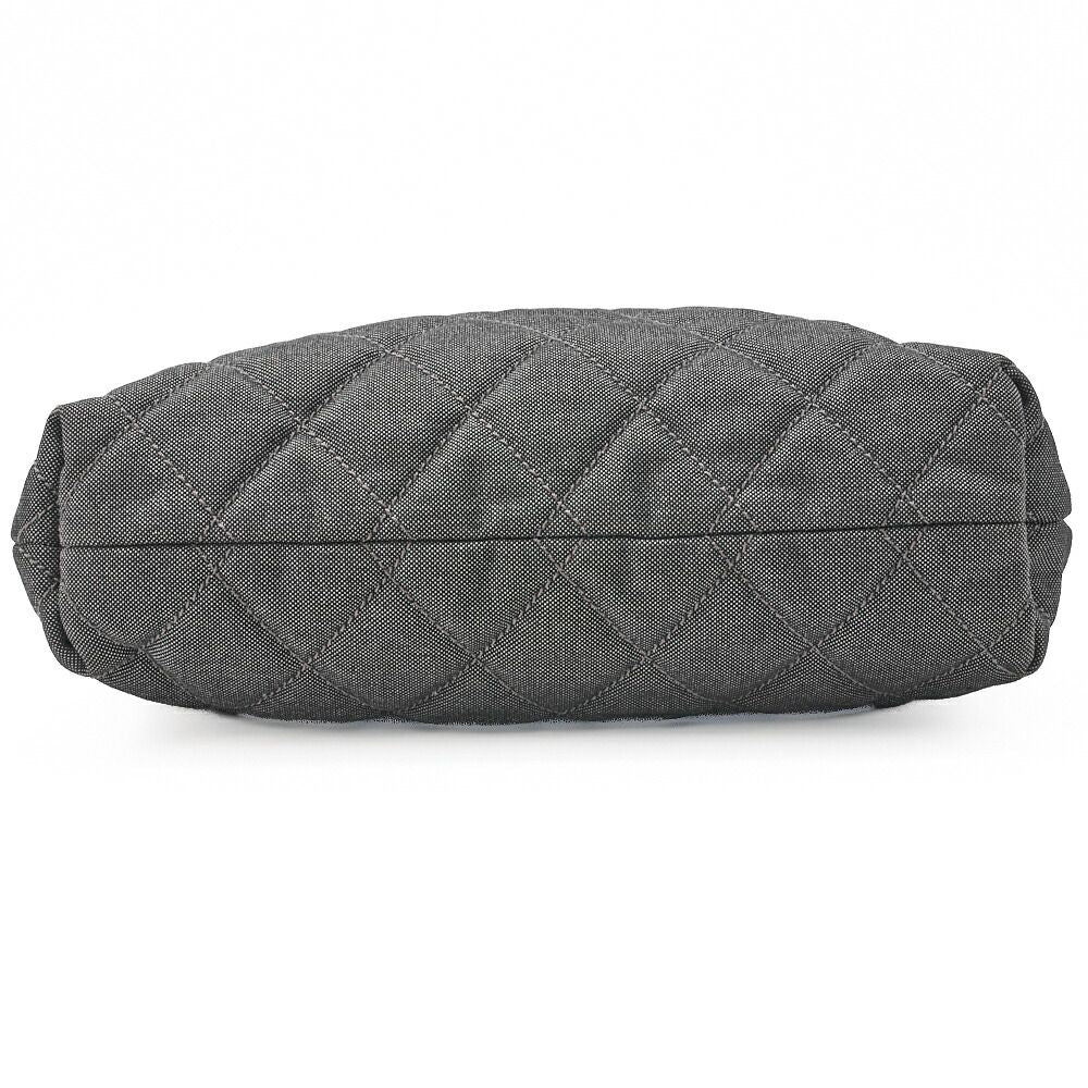 Chanel Shoulder Bag Denim Coco Mark Gray With Silver Hardware Ladies [no