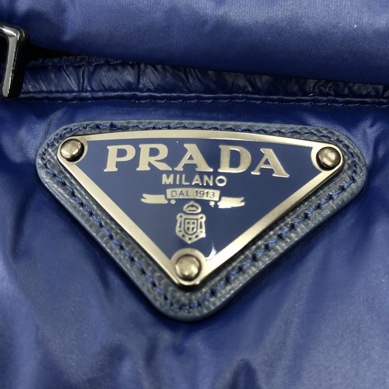 Prada - Triangle Logo Down Vest - 48 - Navy - Men's