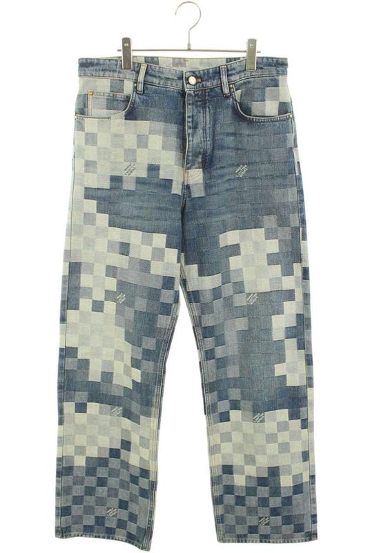 Louis Vuitton 24SS Rm241 GCO Hqd87w Damier Denim Skate Denim Pants Men's 32