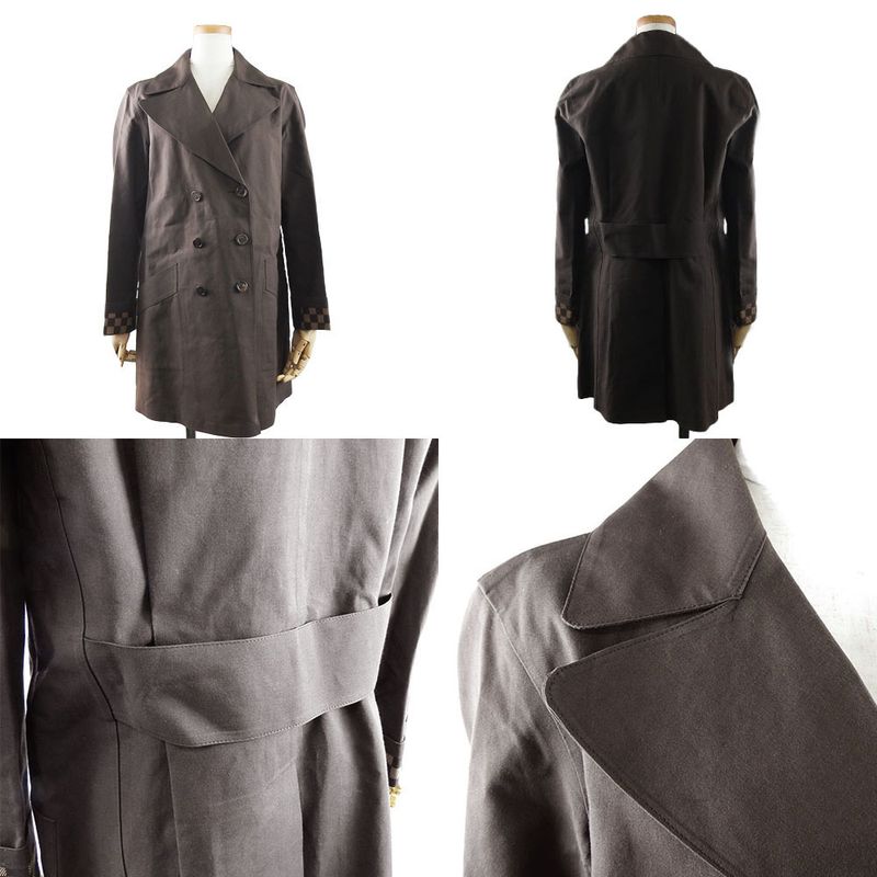 Louis Vuitton Trenchcoat 13196 Cotton Brown - Mackintosh Damier Women Louis
