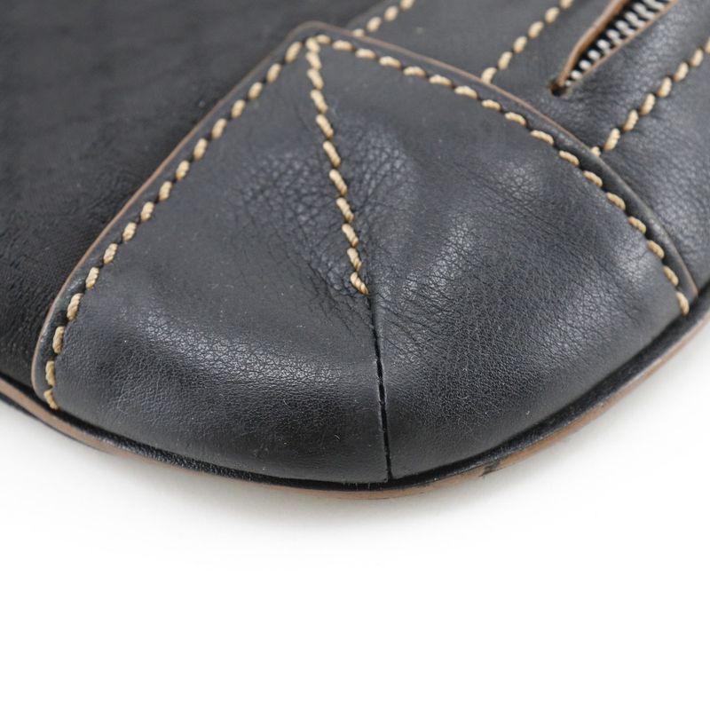 Celine Macadam 157112jbu Nylon Canvas And Leather Black Unisex Shoulder Bag