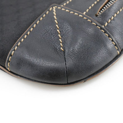 Celine Macadam 157112jbu Nylon Canvas And Leather Black Unisex Shoulder Bag