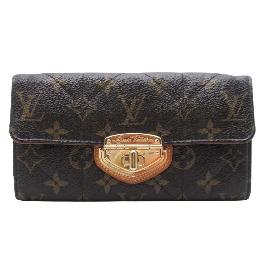 Louis Vuitton Monogram Etoile Portefeuille Sarah Wallet Quilted Brown
