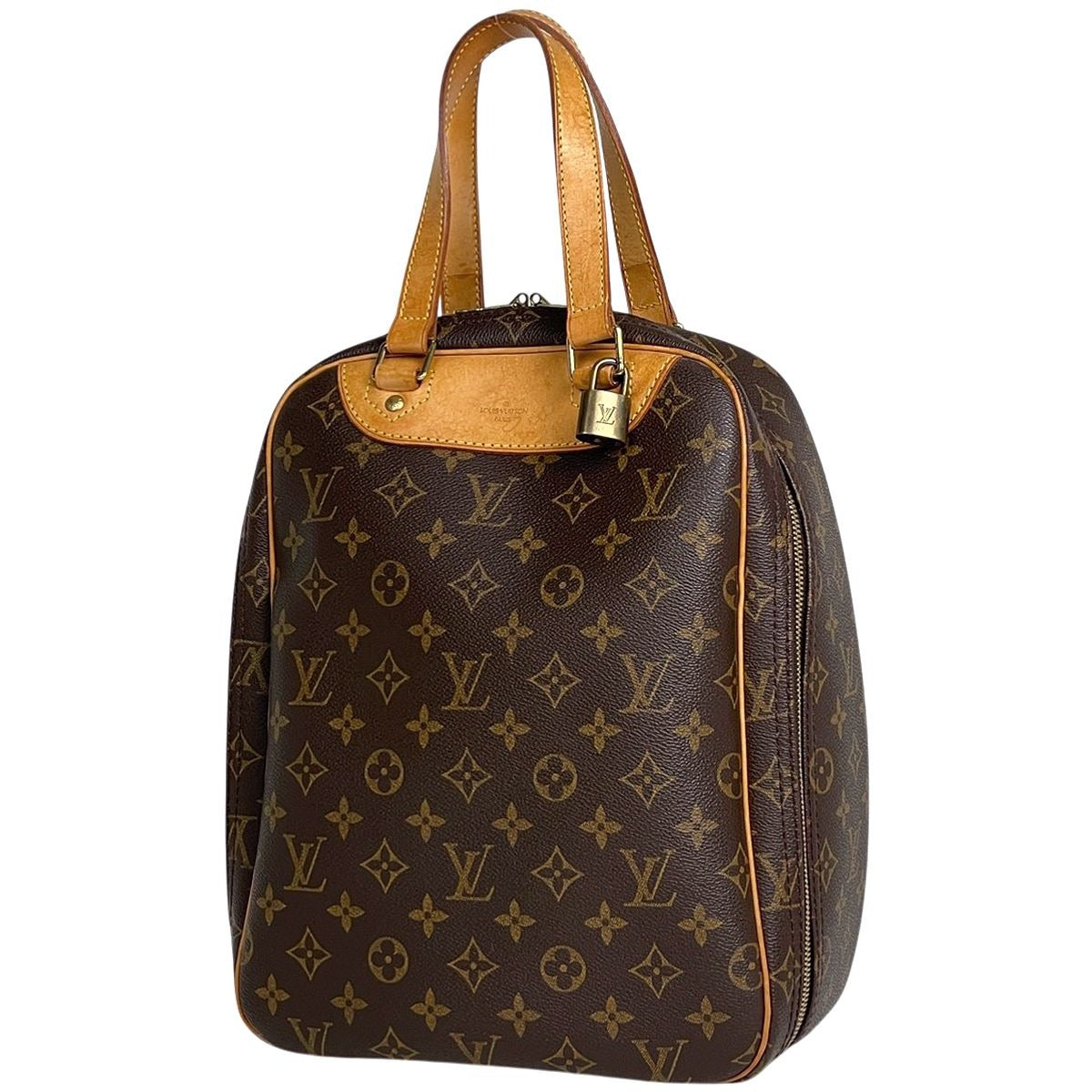 Louis Vuitton Excursion Shoes Case Handbag Monogram Brown