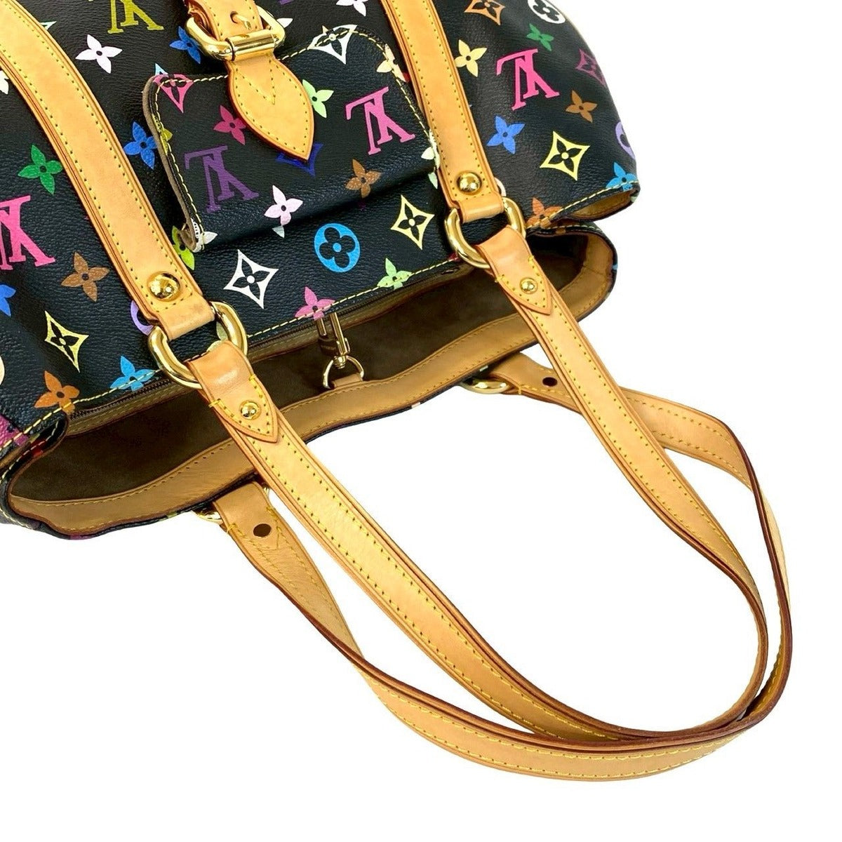 Louis Vuitton Aurelia MM Monogram Multicolor Leather Tote Shoulder Bag — view 4