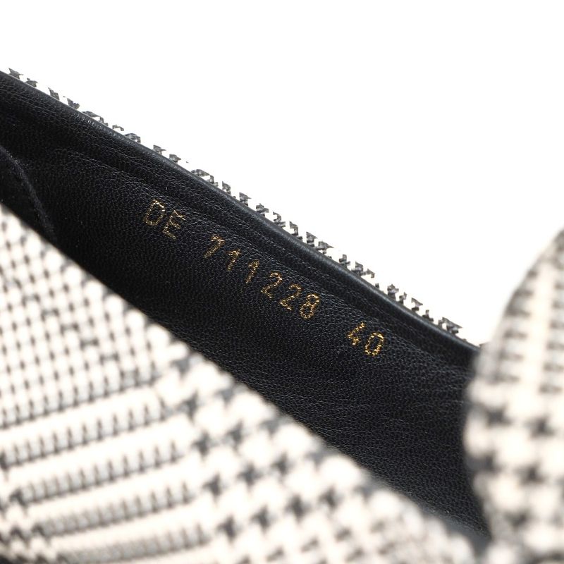 Saint Laurent Paris Loafers Size 40 Staggered Check Logo Smoo Scuff Zipper