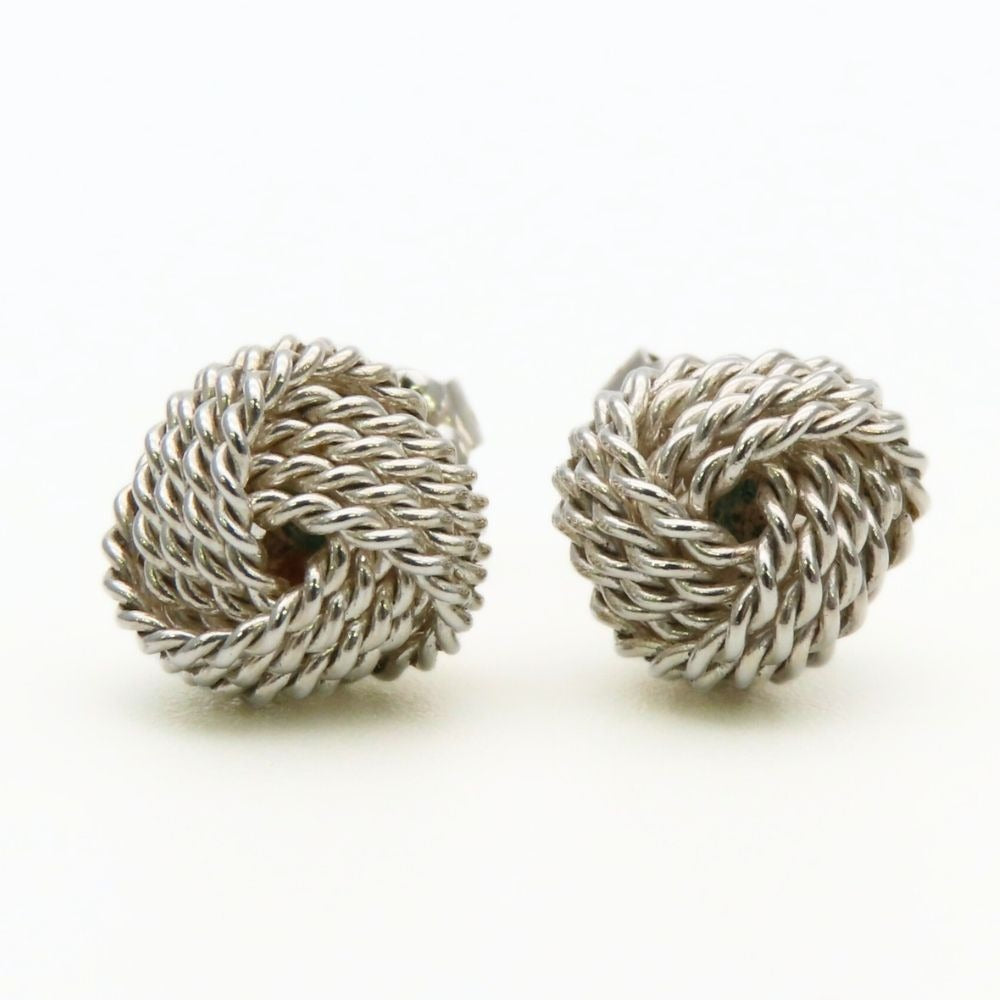 Tiffany & Co Earrings Somerset Mesh Silver