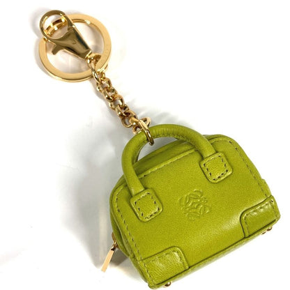 Loewe Key Holder Amazona Shape Anagram Logo Leather Green