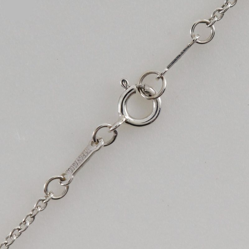 Tiffany & Co Open Heart 3P Elsa Peretti Silver 925 Ladies 3.0g Necklace