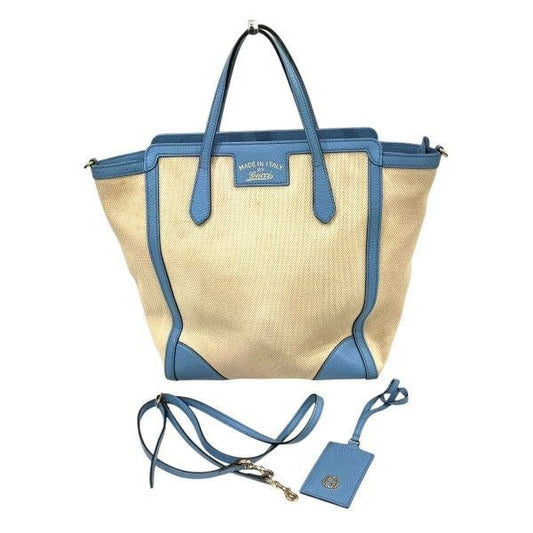 Gucci Children Swing 2-Way Shoulder Bag Beige Blue