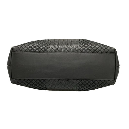 Bottega Veneta Intrecciato Dark Gray Leather Handbag