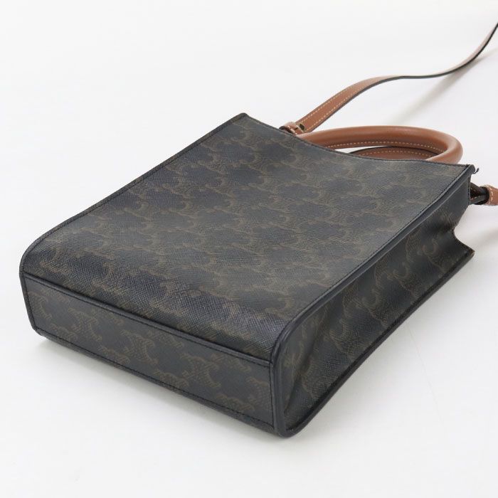 Celine Mini Vertical Cabas Triomphe Canvas Handbag Triomphe Canvas Leather Women