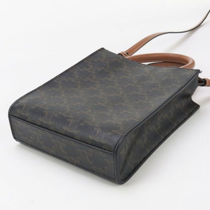 Celine Mini Vertical Cabas Triomphe Canvas Handbag Triomphe Canvas Leather Women