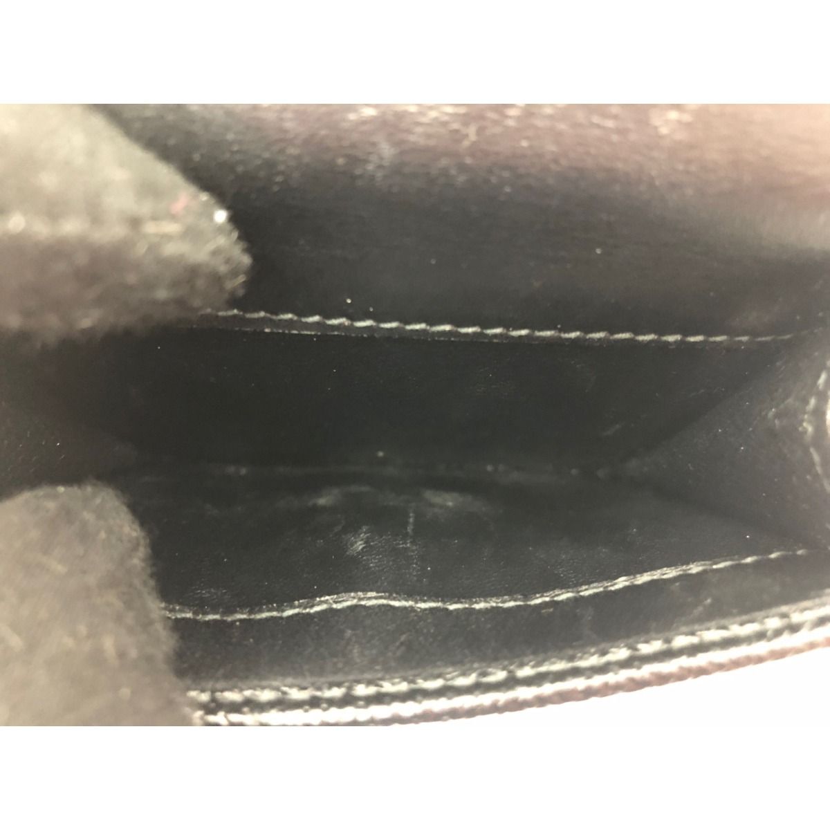 Bvlgari Women's Trifold Wallet Compact Wallet Leather Black
