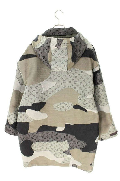 Louis Vuitton 23AW Rm232 AQH Hpk65e Monogram Patchwork Hooded Coat Men 48