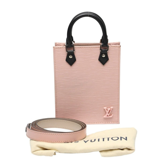 Louis Vuitton Epi Shoulder Bag Petite Sac Plat Handbag Rose