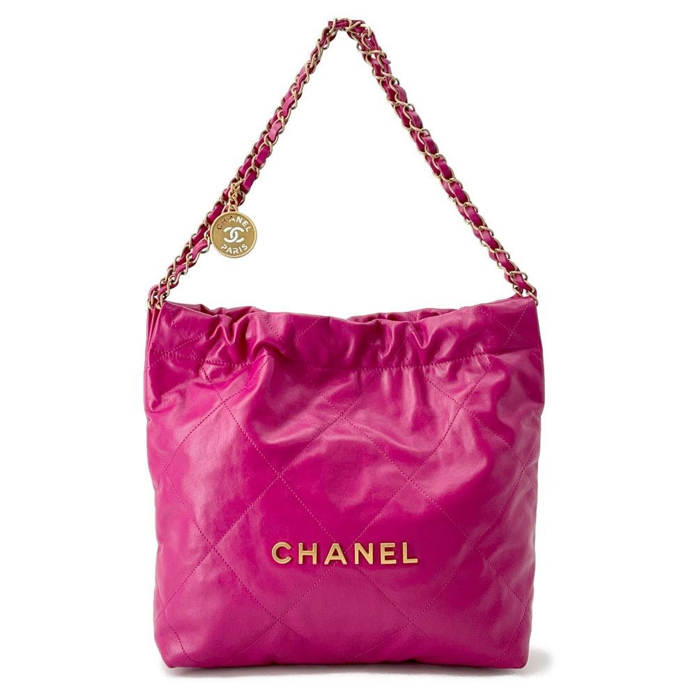Chanel Handbag 22 Quilted Small Shiny Calf Leather