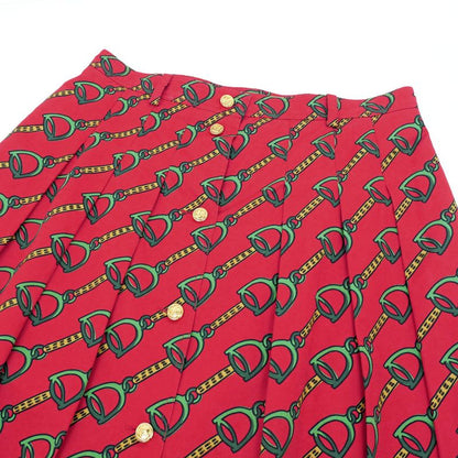 Gucci Fupli Tsukato Bit Motif Size 42 Red Cotton Ladies Women's Clothes
