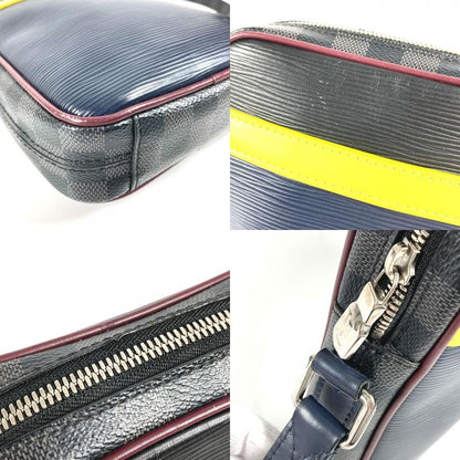 Louis Vuitton Shoulder Bag Danube Slim M55100 Damier Graphite Canvas Navy