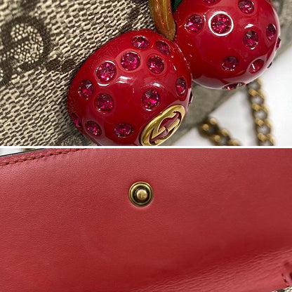 Gucci Chain Shoulder Bag 481292 GG Supreme *stone Removed