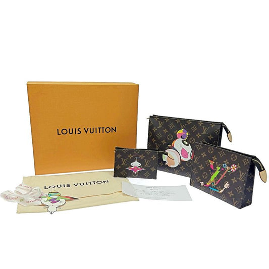 Louis Vuitton M13762 Monogram Trio Poche Toilette X Takashi Murakami