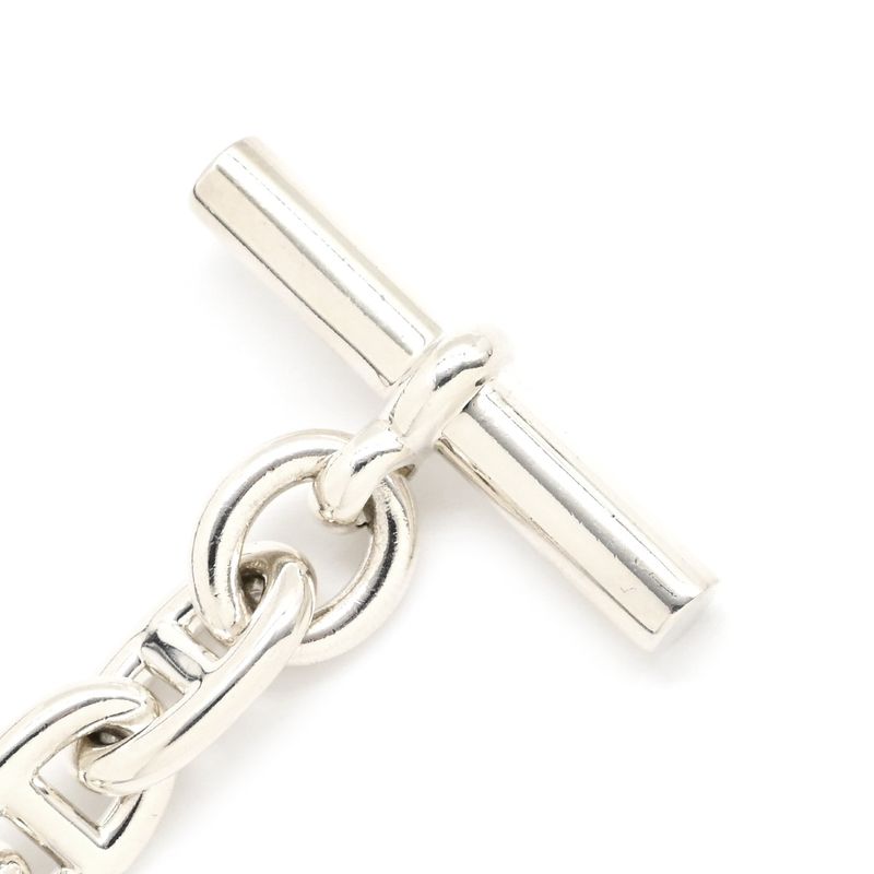 Hermes Bracelet Chaine D'ancre MM Silver 925 Silver 14 Frames Star Ring Silver