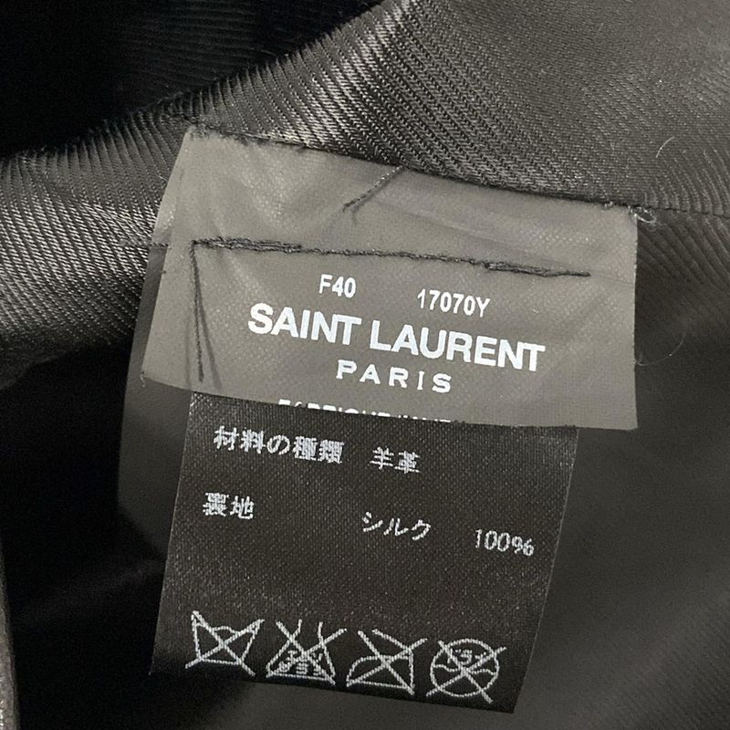 Saint Laurent Paris Miniskirt Size F40 Women - 445441 Black Miniskirt/leather