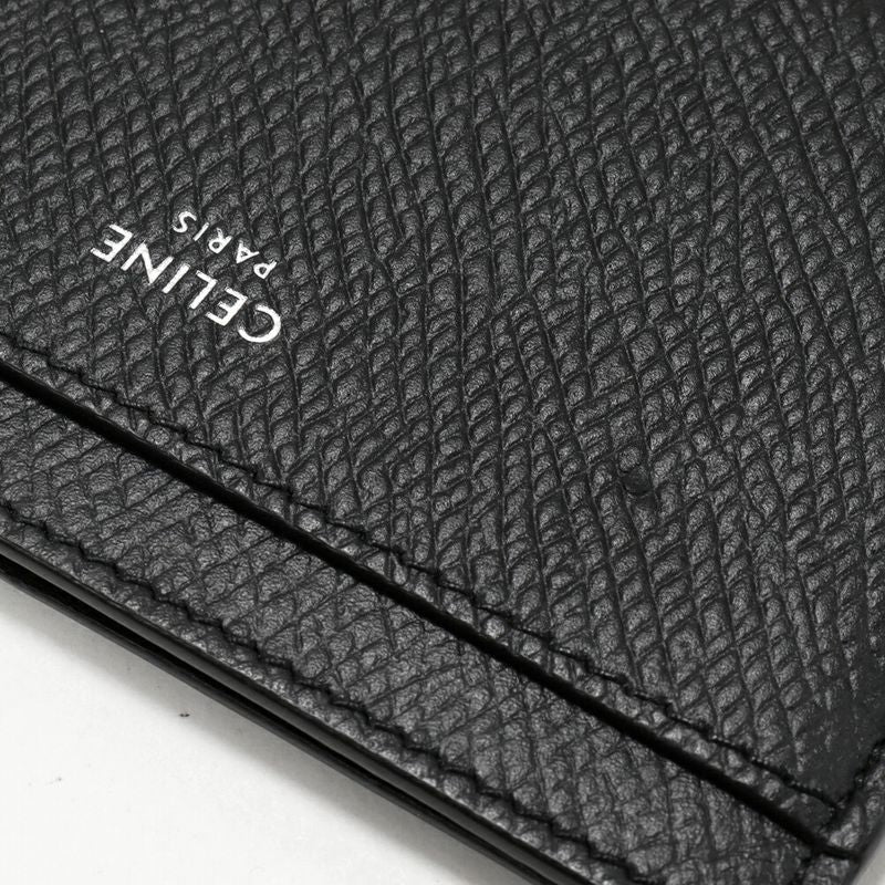 Celine Card Case Passcase Grained Calfskin Black