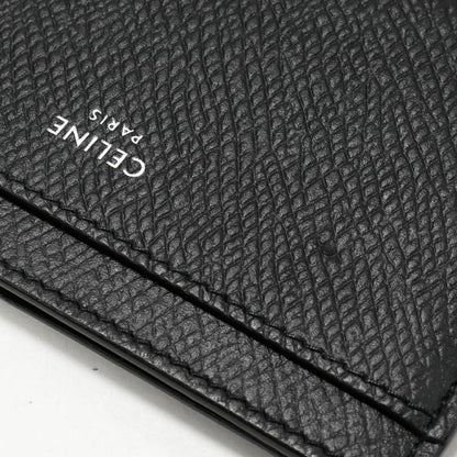 Celine Card Case Passcase Grained Calfskin Black