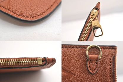 Louis Vuitton Monogram Empreinte Neverfull Pouch Wallet Brown LV 3396n