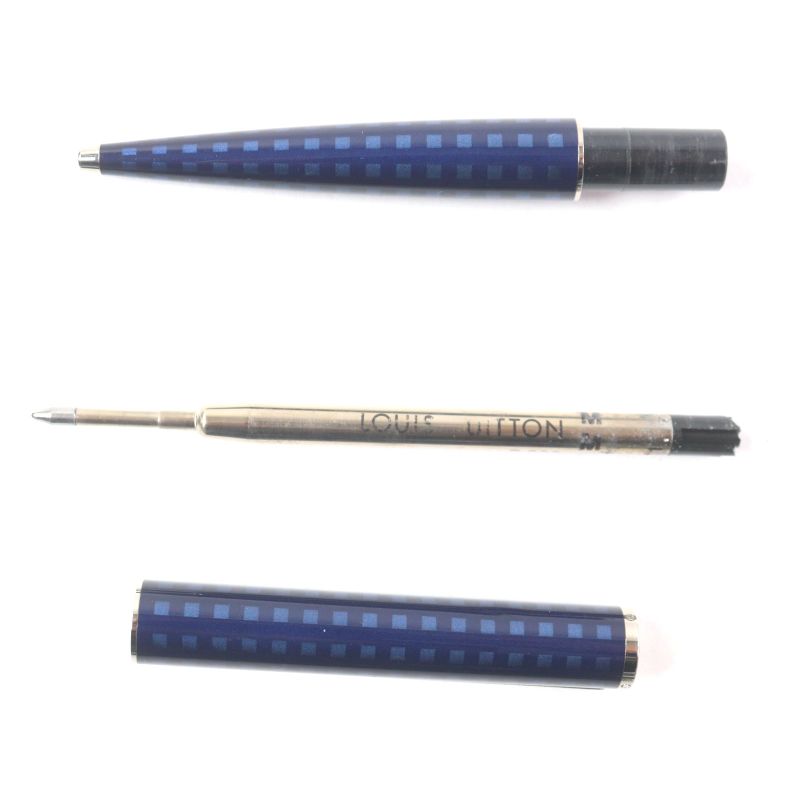 Louis Vuitton N79155 Jetluck Twist Ballpoint Pen Navy Silver With Case Made In