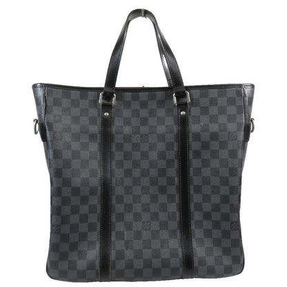 Louis Vuitton 2-Way Tote Handbag Shoulder Damier Graphic Tadao Leather Black
