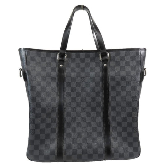 Louis Vuitton 2-Way Tote Handbag Shoulder Damier Graphic Tadao Leather Black