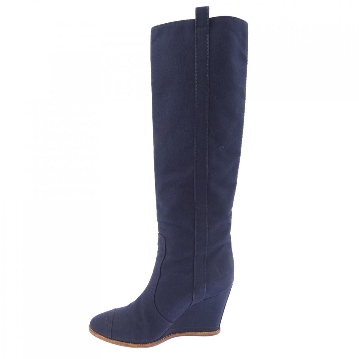 Chanel Long Boots Navy — view 2