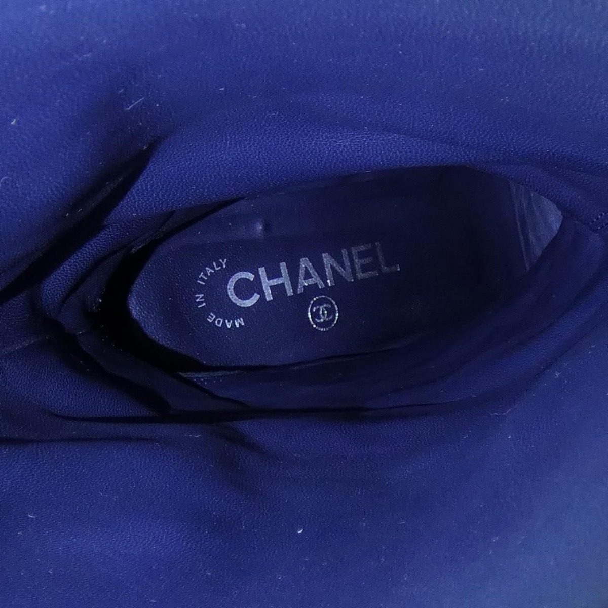 Chanel Long Boots Navy — view 6