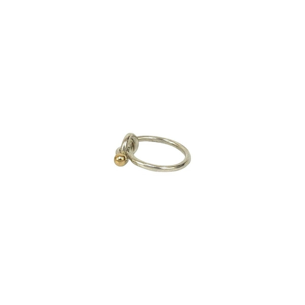 Tiffany & Co Love Knot Hook Eye 18K Gold Ring Silver — view 5