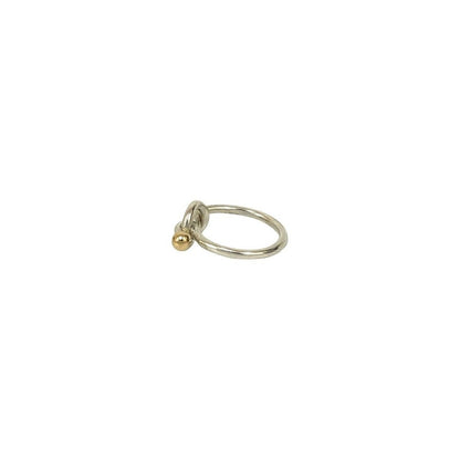 Tiffany & Co Love Knot Hook Eye 18K Gold Ring Silver — view 5