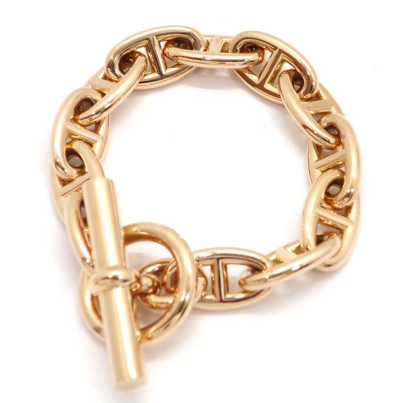 Hermes Chaine D'ancre GM Bracelet 12 Frames Link 18K 750 PG Pink