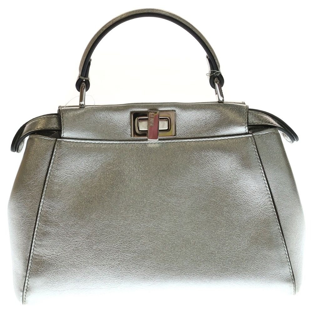 Fendi Peekaboo Mini 2-Way Bag Silver