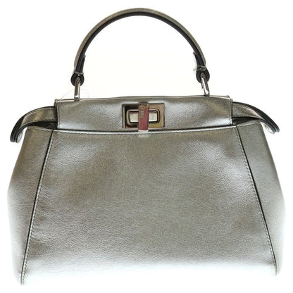 Fendi Peekaboo Mini 2-Way Bag Silver