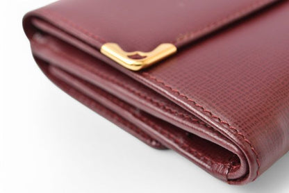 Cartier Wallet Fold Vintage Cartier Double Hook Wallet Must De Cartier Bordeaux