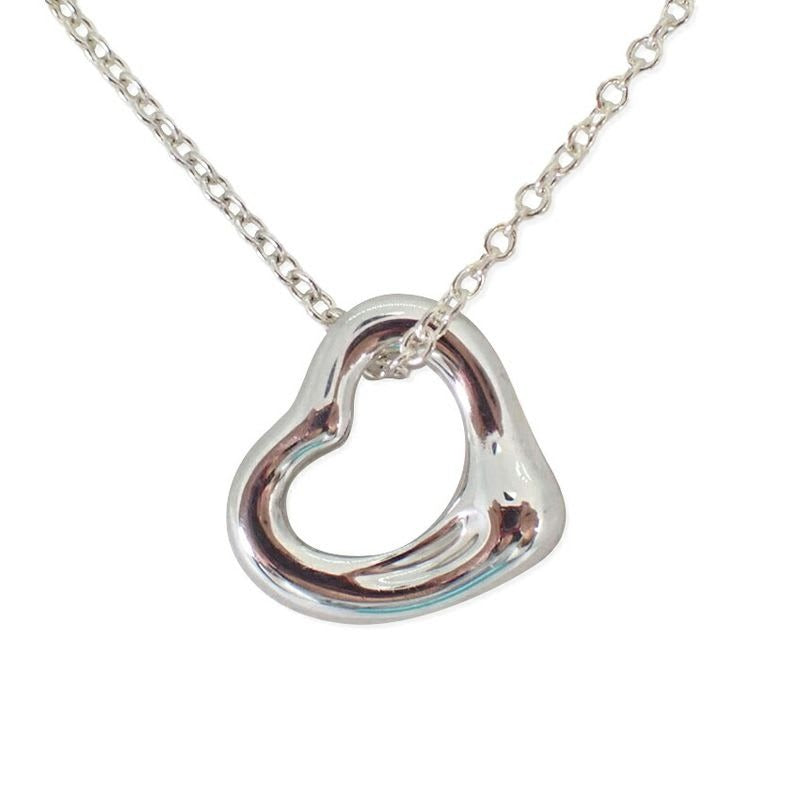 Tiffany & Co 925 Open Heart Pendant Necklace