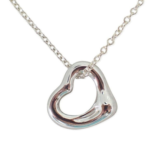 Tiffany & Co 925 Open Heart Pendant Necklace